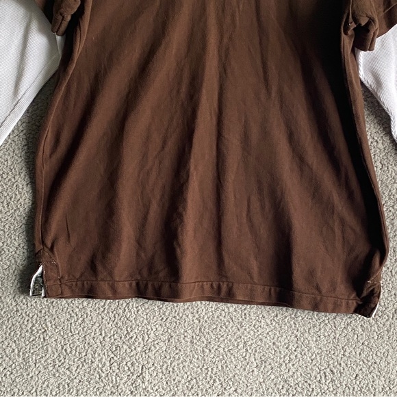 Grizzly Mens Top Size M Medium Original Outdoor Wear Brown White - Picture 3 of 10